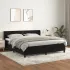 Pat box spring cu saltea, negru, 140x190 cm, catifea GartenMobel Dekor