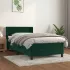 Pat box spring cu saltea, verde închis, 180x200 cm, catifea GartenMobel Dekor