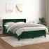 Pat box spring cu saltea, verde închis, 140x190 cm, catifea GartenMobel Dekor