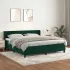 Pat box spring cu saltea, verde închis, 140x190 cm, catifea GartenMobel Dekor
