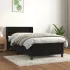 Pat box spring cu saltea, negru, 140x190 cm, catifea GartenMobel Dekor