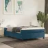 Pat box spring cu saltea, albastru închis, 140x200 cm, catifea GartenMobel Dekor