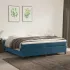 Pat box spring cu saltea, albastru închis, 200x200 cm, catifea GartenMobel Dekor
