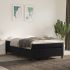 Pat box spring cu saltea, negru, 140x200 cm, catifea GartenMobel Dekor