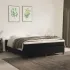 Pat box spring cu saltea, negru, 160x200 cm, catifea GartenMobel Dekor