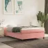 Pat box spring cu saltea, roz, 140x200 cm, catifea GartenMobel Dekor