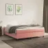 Pat box spring cu saltea, roz, 180x200 cm, catifea GartenMobel Dekor