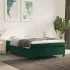 Pat box spring cu saltea, verde închis, 140x200 cm, catifea GartenMobel Dekor