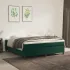 Pat box spring cu saltea, verde închis, 160x200 cm, catifea GartenMobel Dekor