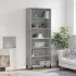 Dulap înalt, gri beton, 69,5x32,5x180 cm, lemn compozit GartenMobel Dekor