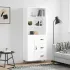 Dulap înalt, alb, 69,5x34x180 cm, lemn compozit GartenMobel Dekor