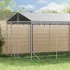 Padoc de exterior&acoperiș argintiu 3x1,5x2,5 m oțel galvanizat GartenMobel Dekor