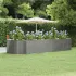 Jardinieră argintiu 510x140x68 cm oțel vopsit electrostatic GartenMobel Dekor