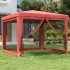 Cort de petrecere cu 4 pereți din plasă, roșu, 2x2 m, HDPE GartenMobel Dekor
