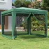 Cort de petrecere cu 4 pereți din plasă, verde, 2x2 m, HDPE GartenMobel Dekor