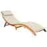Șezlong de grădină cu pernă, lemn masiv de acacia GartenMobel Dekor