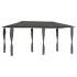 Pavilion cu huse pentru stâlpi, antracit 2,98x5,3x2,59m 160g/m² GartenMobel Dekor