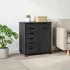 Cabinet mobil Gri 63,5 x 39 x 65,5 cm Lemn de pin masiv GartenMobel Dekor