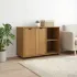 Cabinet mobil cu roata Alb 100 x 39 x 65,5 cm Lemn de pin masiv GartenMobel Dekor