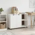 Cabinet mobil cu roata Alb 100 x 39 x 65,5 cm Lemn de pin masiv GartenMobel Dekor