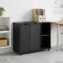 Cabinet mobil cu roata Alb 100 x 39 x 65,5 cm Lemn de pin masiv GartenMobel Dekor
