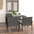 Set de mobilier pentru grădină, 7 piese, negru, poliratan GartenMobel Dekor