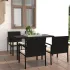 Set de mobilier pentru grădină, 7 piese, negru, poliratan GartenMobel Dekor
