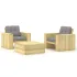 Set mobilier de grădină cu perne, 3 piese, lemn de pin tratat GartenMobel Dekor