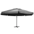 Umbrelă de soare de grădină, stâlp aluminiu alb nisipiu 600 cm GartenMobel Dekor