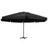 Umbrelă de soare exterior cu stâlp aluminiu, negru, 500 cm  GartenMobel Dekor