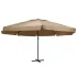 Umbrelă soare exterior cu stâlp aluminiu gri taupe 500 cm  GartenMobel Dekor