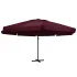 Umbrelă de soare de exterior stâlp aluminiu roșu bordo 500 cm  GartenMobel Dekor