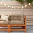 Sofa de colț pentru grădină Lemn masiv de pin Maro Ceară GartenMobel Dekor