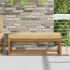 Perna de Șezut pentru Exterior Crem 115 x 40 x 8 cm GartenMobel Dekor