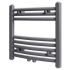 Radiator port-prosop încălzire centrală baie, curbat, negru 480x480 mm GartenMobel Dekor