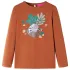 Tricou pentru copii cu mâneci lungi, coniac, 128 GartenMobel Dekor