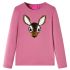 Tricou pentru copii cu mâneci lungi roz zmeură 128 GartenMobel Dekor