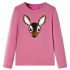Tricou pentru copii cu mâneci lungi roz zmeură 128 GartenMobel Dekor