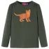 Tricou cu mâneci lungi pentru copii, kaki, 128 GartenMobel Dekor