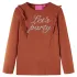 Tricou pentru copii cu mâneci lungi, coniac, 140 GartenMobel Dekor