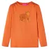 Tricou pentru copii cu mâneci lungi, portocaliu ars, 104 GartenMobel Dekor
