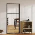 Ușă de interior, negru, 76x201,5 cm, sticlă ESG și aluminiu GartenMobel Dekor