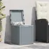 Cutie de depozitare pentru grădină, gri, 90L, aspect de lemn din PP GartenMobel Dekor