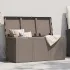 Cutie de depozitare pentru grădină, gri, 270L, aspect de lemn din PP GartenMobel Dekor