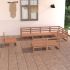 Set mobilier de grădină, 8 piese, gri, lemn masiv de pin GartenMobel Dekor