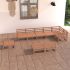 Set mobilier grădină cu perne, 9 piese, lemn masiv de pin GartenMobel Dekor
