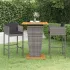 Set mobilier bar de grădină cu perne, 3 piese, negru, poliratan GartenMobel Dekor