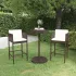 Set mobilier bar de grădină cu perne, 5 piese, negru, poliratan GartenMobel Dekor