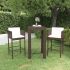 Set mobilier bar de grădină, cu perne, 3 piese, gri, poliratan GartenMobel Dekor