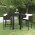 Set mobilier bar de grădină cu perne, 5 piese, maro, poliratan GartenMobel Dekor